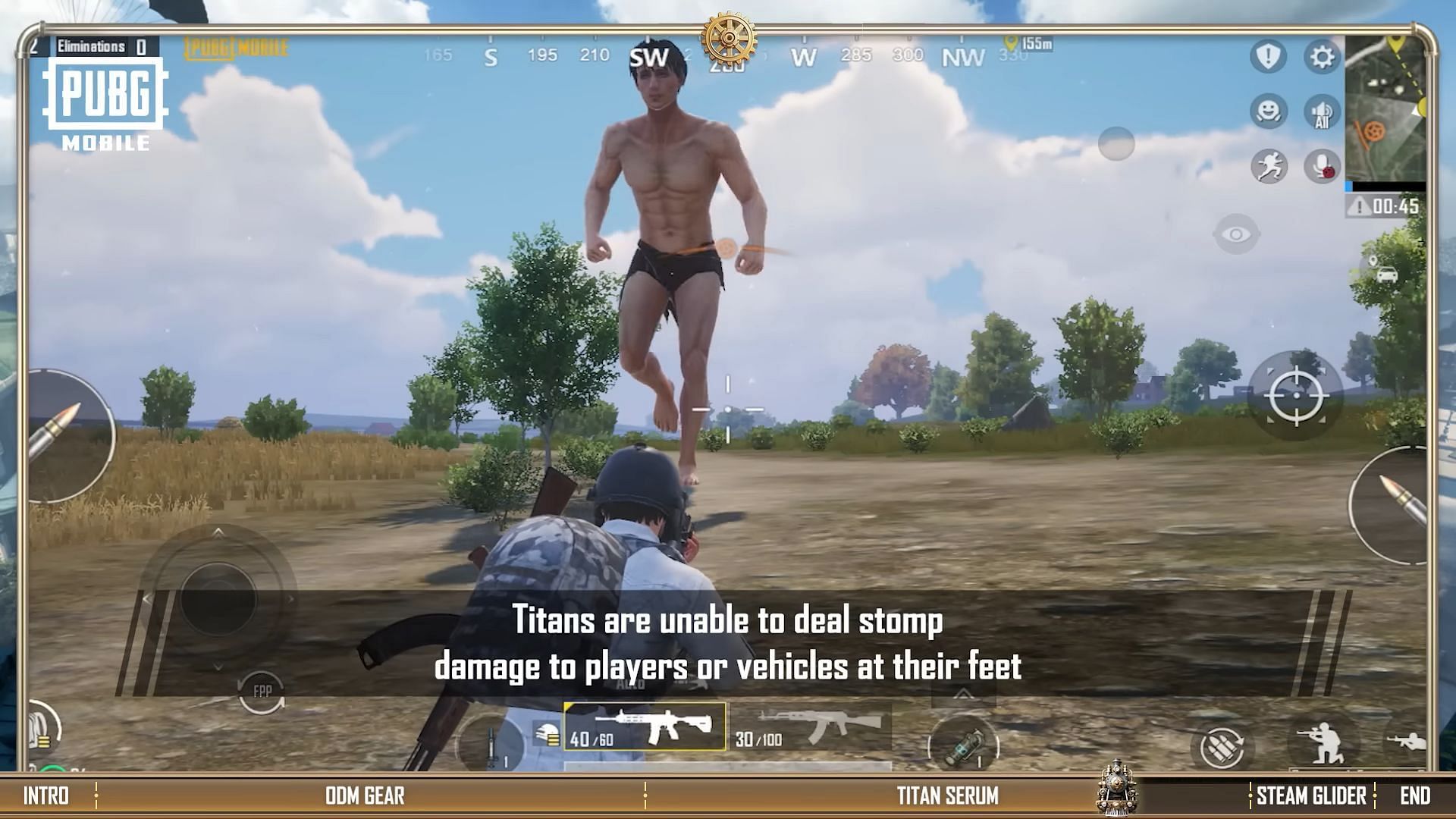 An AoT-themed Titan in PUBG (Image via Krafton)
